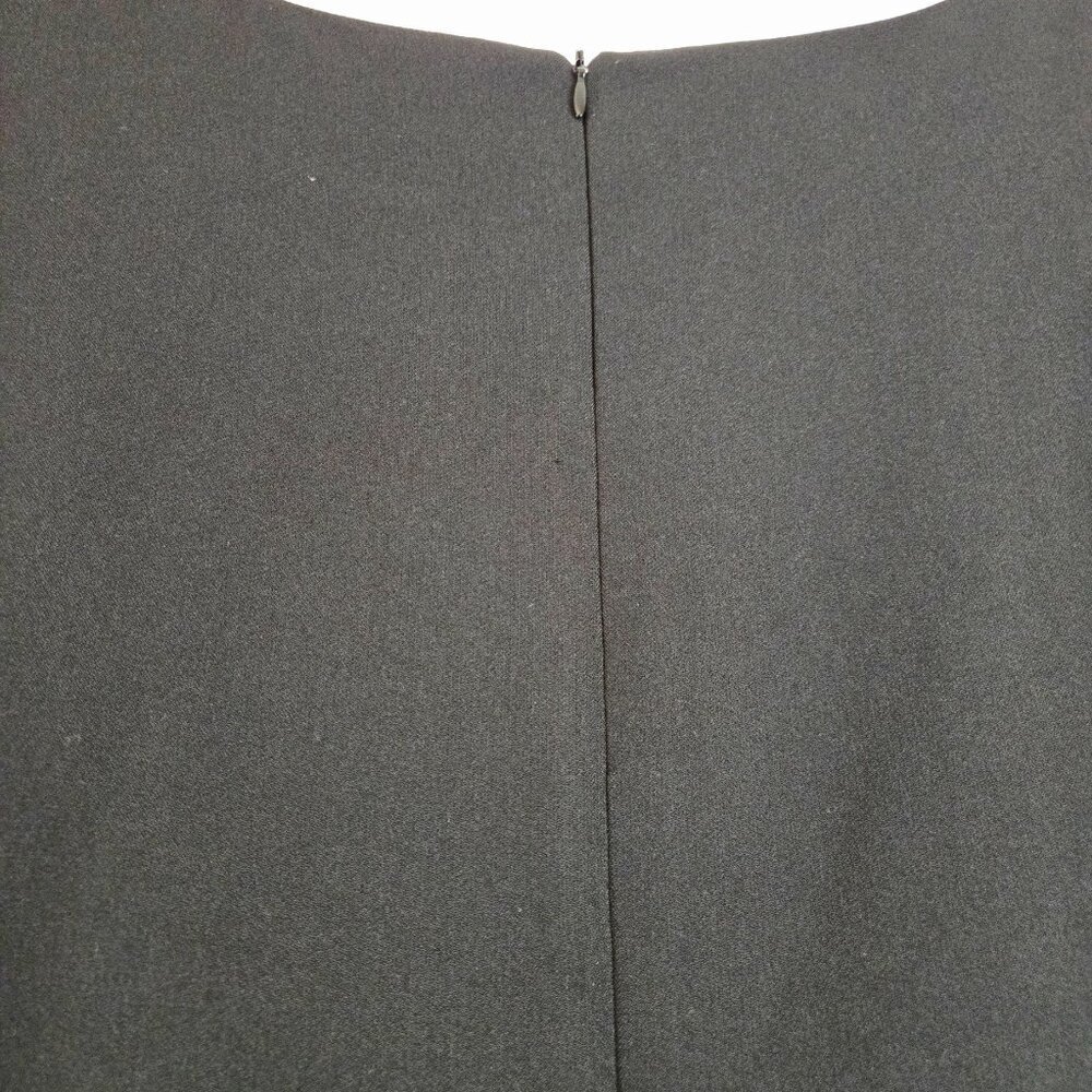 Le Bos Black Sleeveless Midi Dress Silver Front Chain Accent Plus Sz 22W - Picture 5 of 16